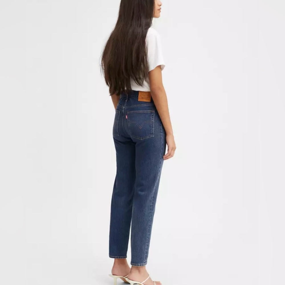 Classic High-Rise Straight Jeans in Dark Blue - Picture 2 of 14